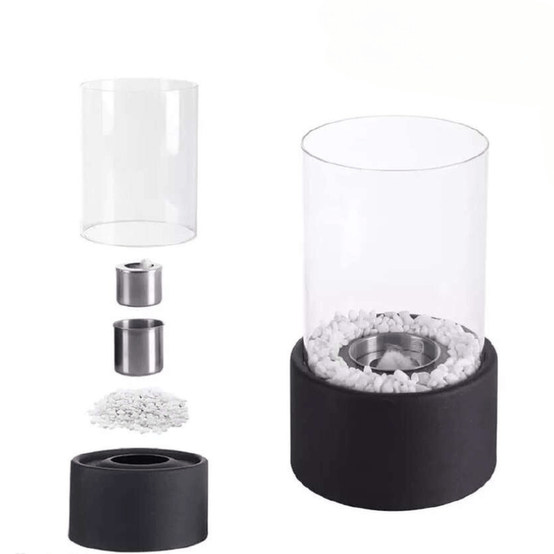 Classic Open Flame Oil Lamp With Glass Cylinder