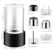 Classic Open Flame Oil Lamp With Glass Cylinder