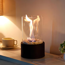 Classic Open Flame Oil Lamp With Glass Cylinder