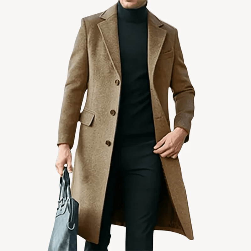 Classic Tailored Wool Blend Overcoat