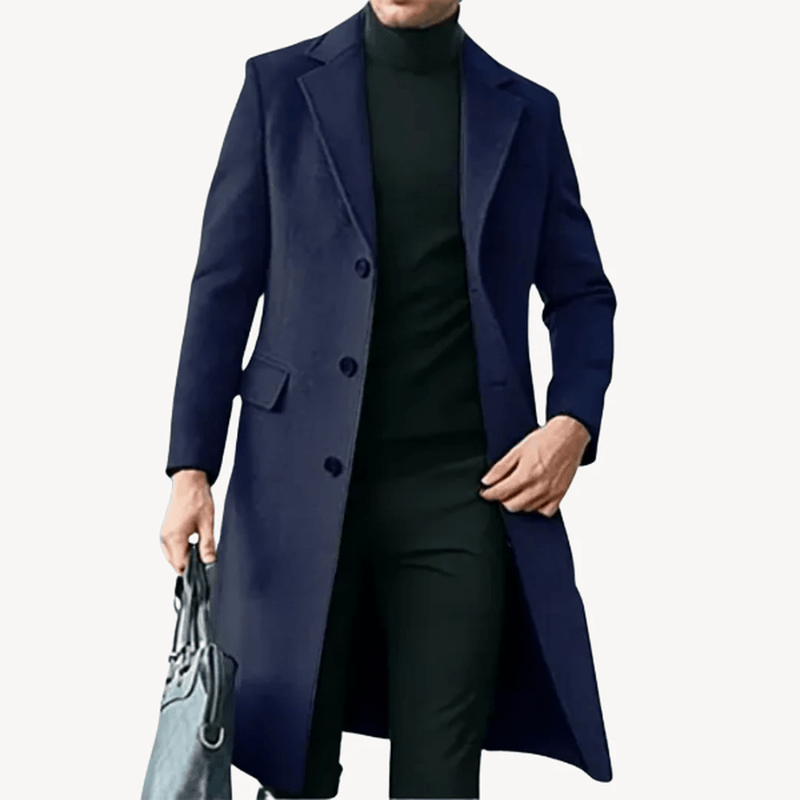 Classic Tailored Wool Blend Overcoat