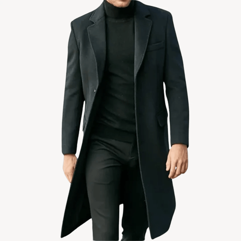 Classic Tailored Wool Blend Overcoat