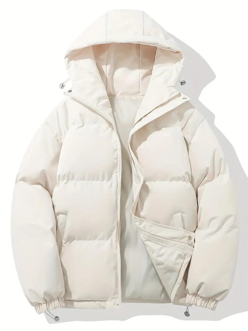 Classic Warm Hooded Jacket For Winter