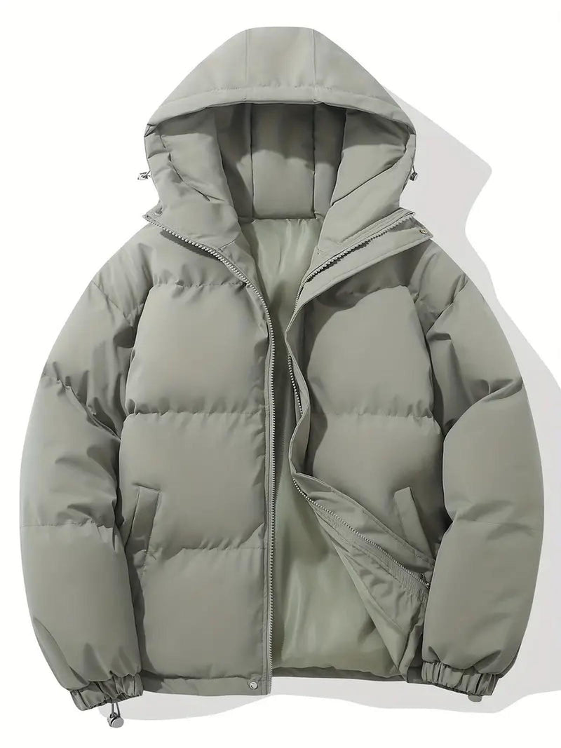 Classic Warm Hooded Jacket For Winter