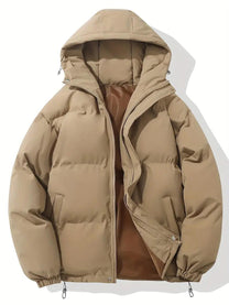 Classic Warm Hooded Jacket For Winter
