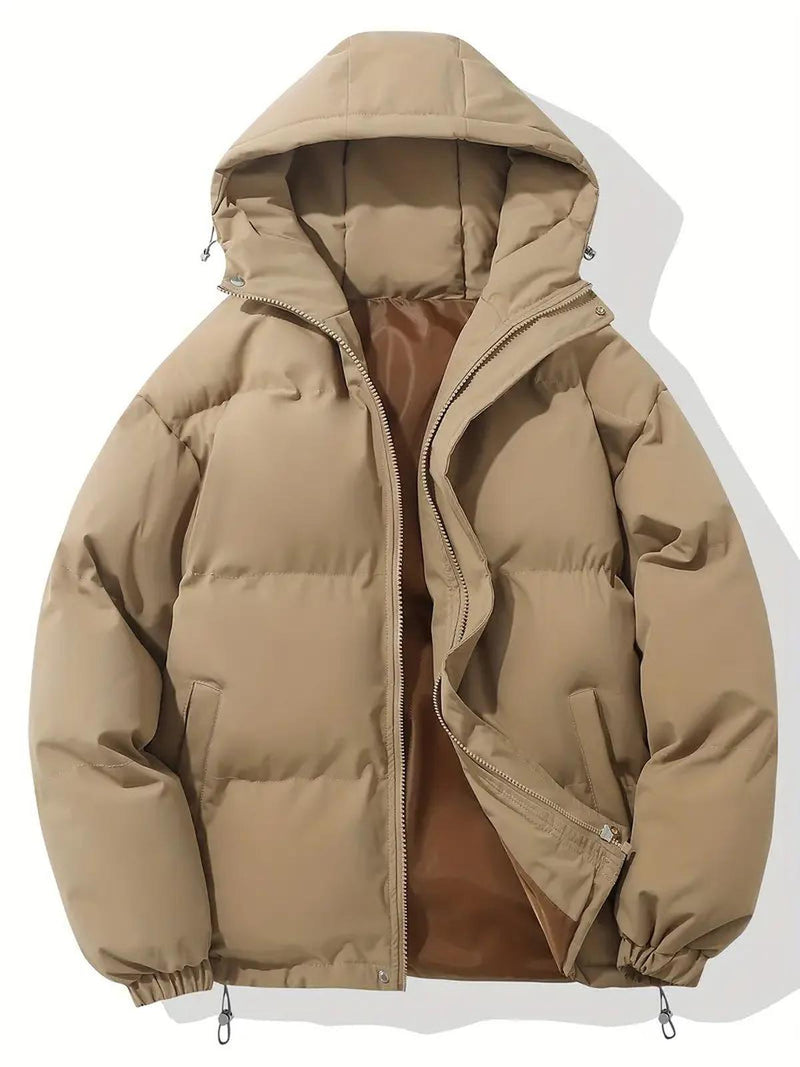 Classic Warm Hooded Jacket For Winter