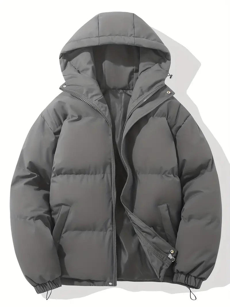 Classic Warm Hooded Jacket For Winter