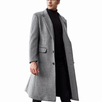 Classic Tailored Wool Blend Overcoat