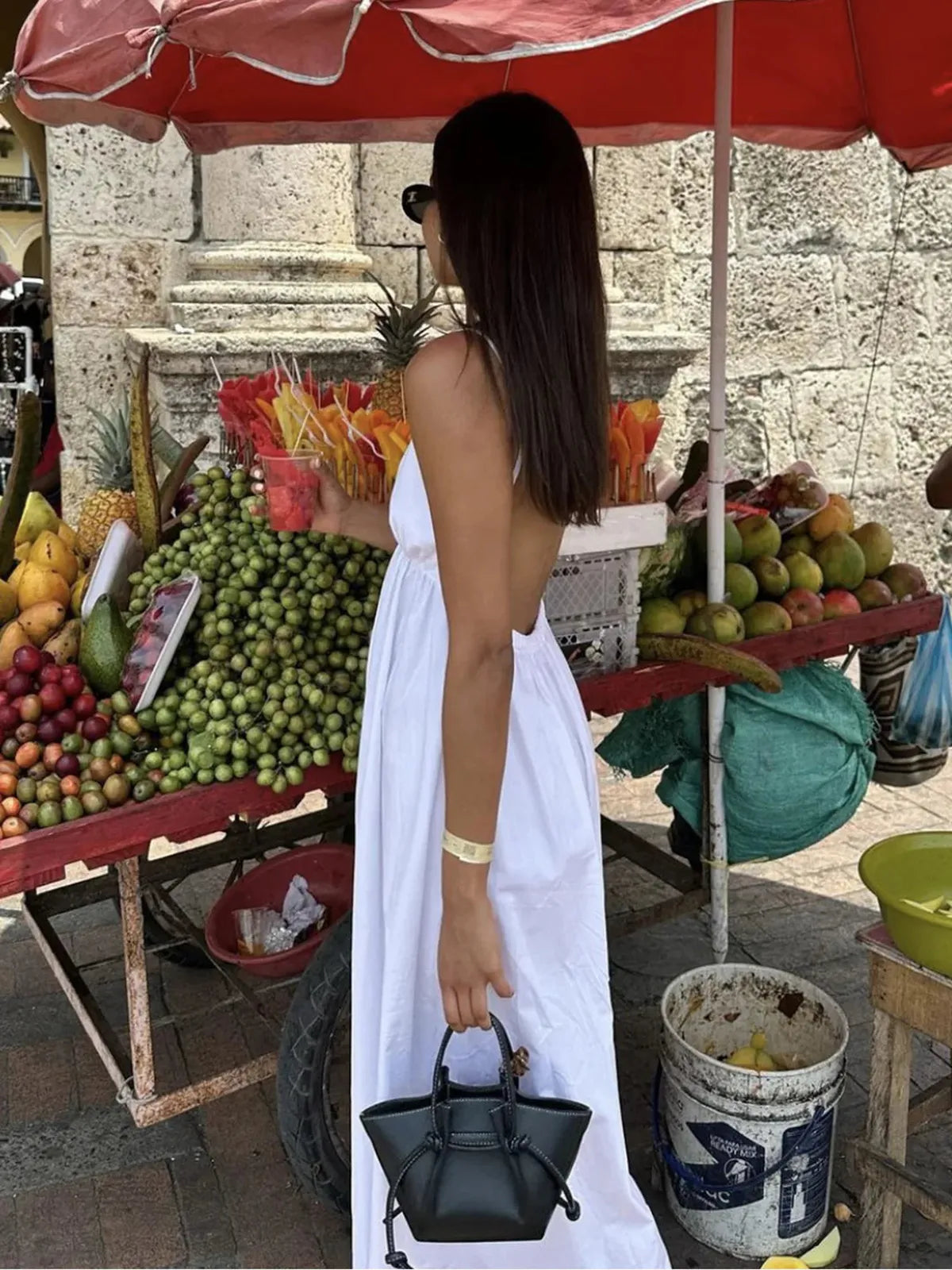 Coastal Cowgirl Open Back Maxi Dress