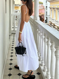 Coastal Cowgirl Open Back Maxi Dress