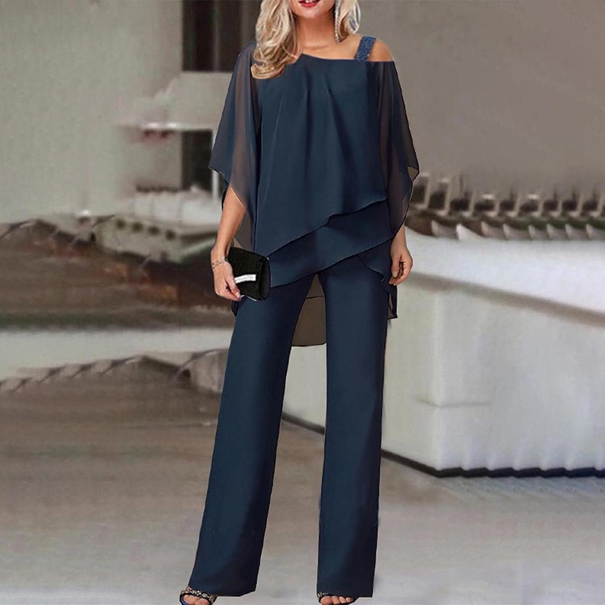 Cold Shoulder Jumpsuit With Long Pants For Formal And Casual Occasions