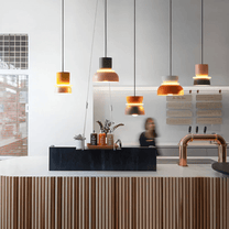 Colorful LED Pendant Light With Metal Lampshade