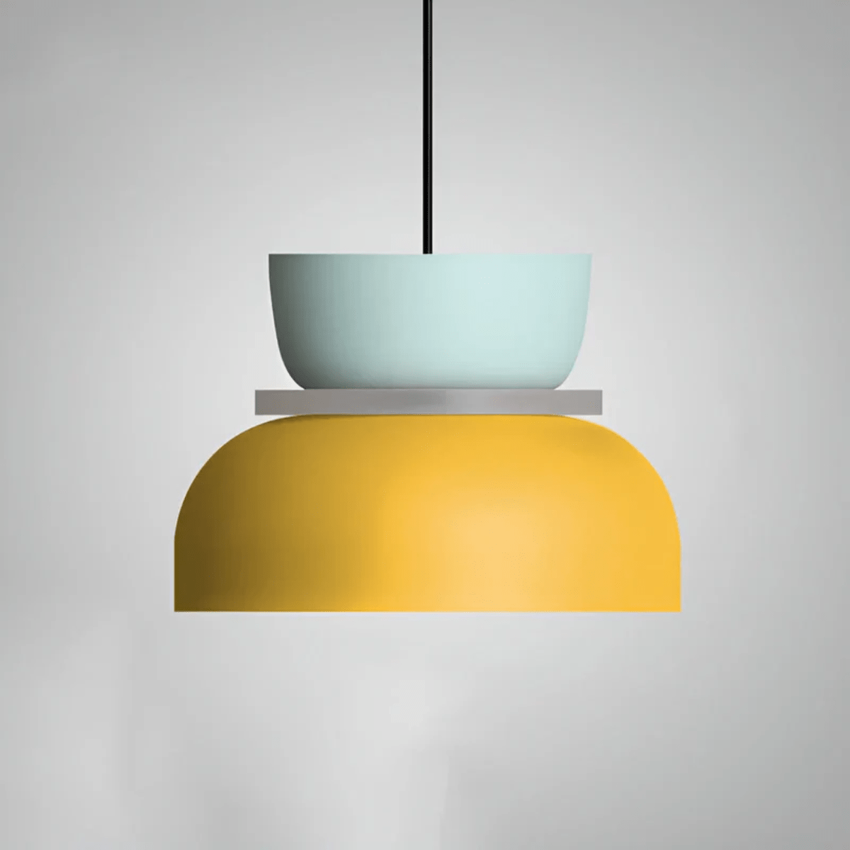 Colorful LED Pendant Light With Metal Lampshade