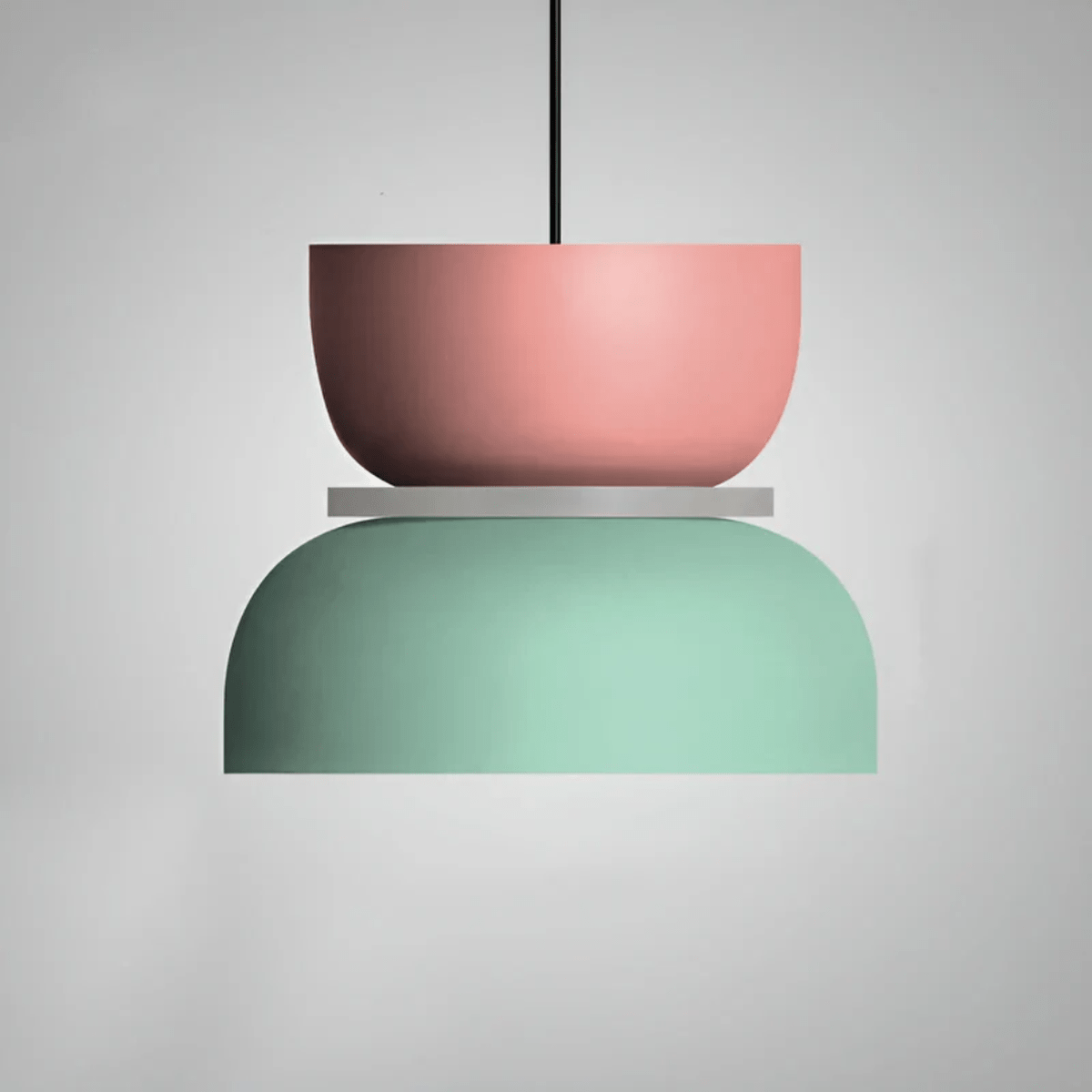 Colorful LED Pendant Light With Metal Lampshade