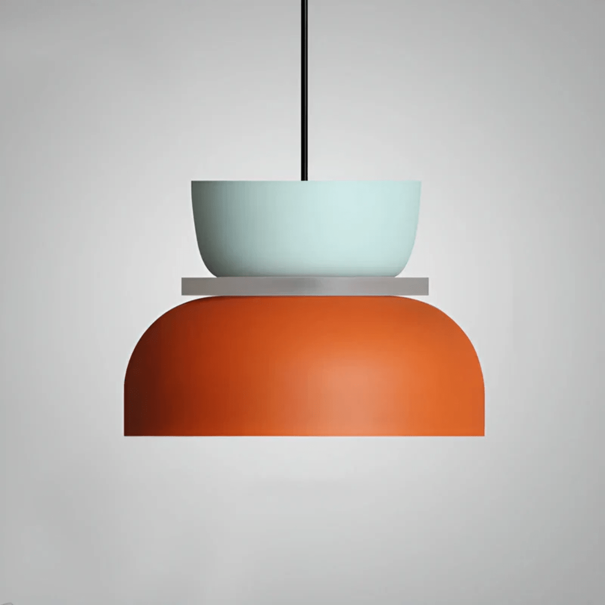 Colorful LED Pendant Light With Metal Lampshade