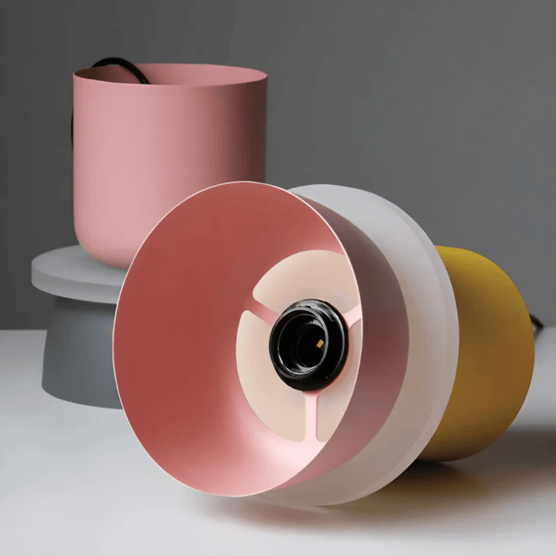 Colorful LED Pendant Light With Metal Lampshade