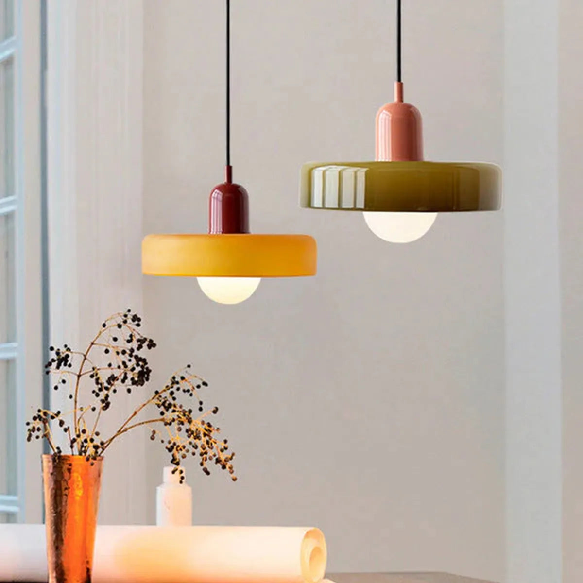 Colorful Stained Glass Design Pendant Ceiling Light
