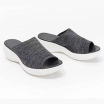 Comfortable Slip-On Open-Toe Sandals With Cushioned Sole