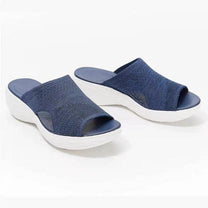 Comfortable Slip-On Open-Toe Sandals With Cushioned Sole