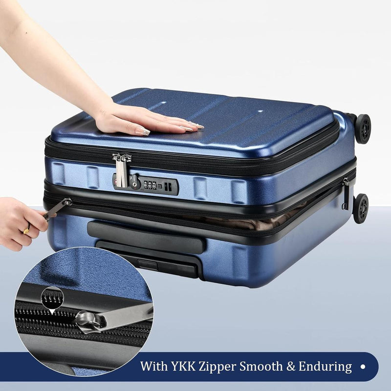 Compact 16-Inch Hard Shell Carry-On Luggage With Laptop Compartment And TSA Lock