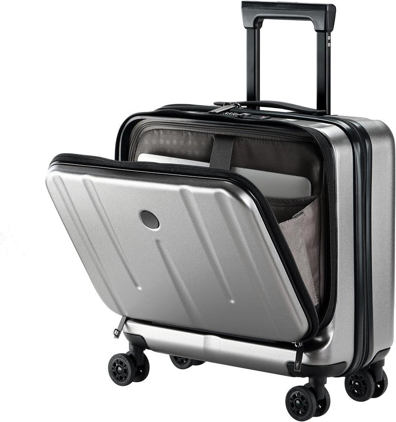 Compact 16-Inch Hard Shell Carry-On Luggage With Laptop Compartment And TSA Lock