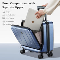 Compact 16-Inch Hard Shell Carry-On Luggage With Laptop Compartment And TSA Lock