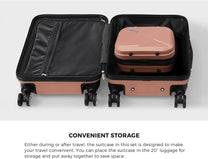 Compact 2-Piece Luggage Set With Hard-Shell Suitcase And Trolley Bag