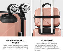 Compact 2-Piece Luggage Set With Hard-Shell Suitcase And Trolley Bag