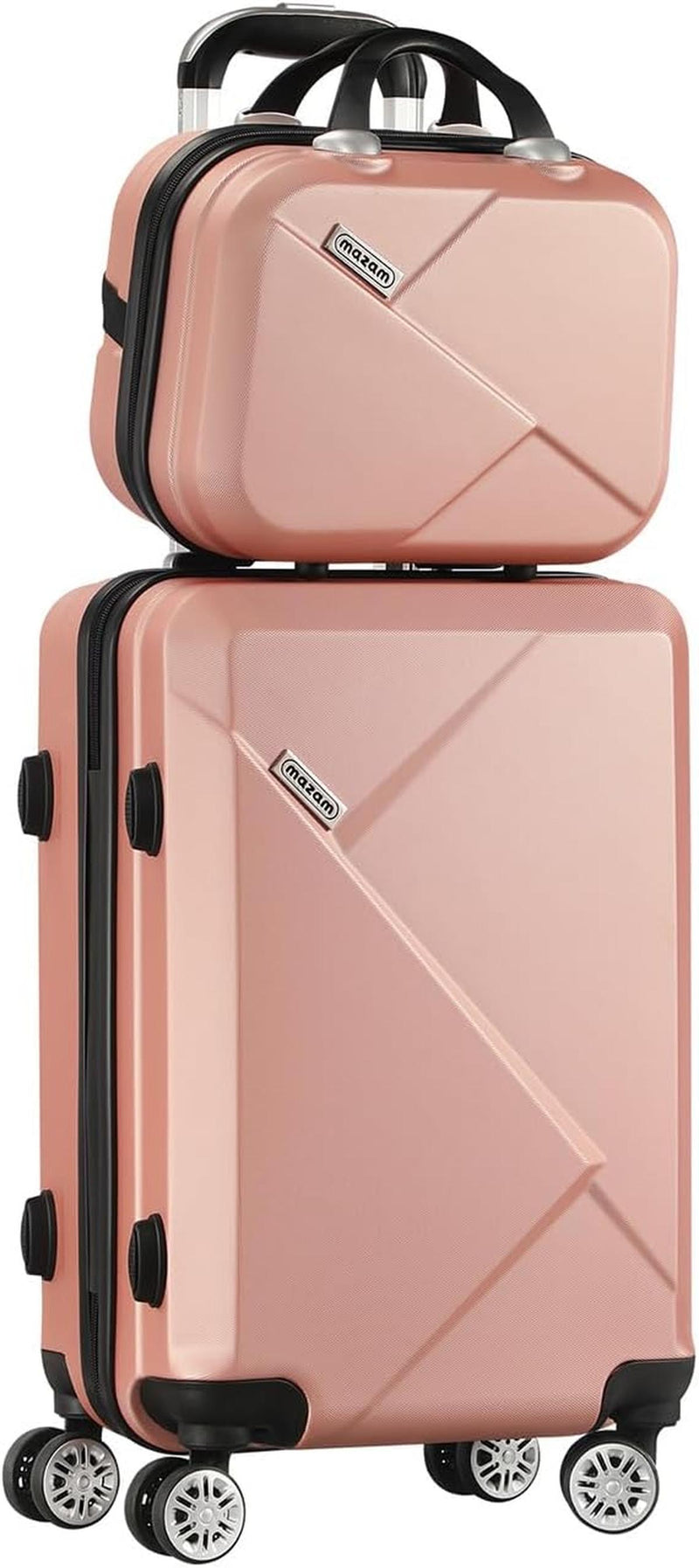 Compact 2-Piece Luggage Set With Hard-Shell Suitcase And Trolley Bag