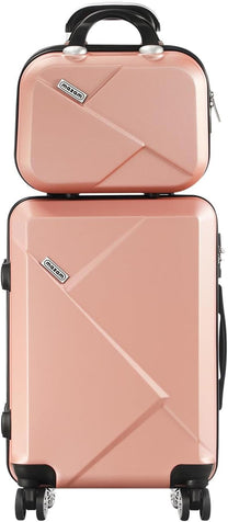 Compact 2-Piece Luggage Set With Hard-Shell Suitcase And Trolley Bag