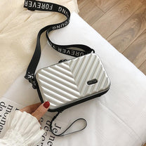 Compact Hard Shell Travel Shoulder Bag With Organised Interior