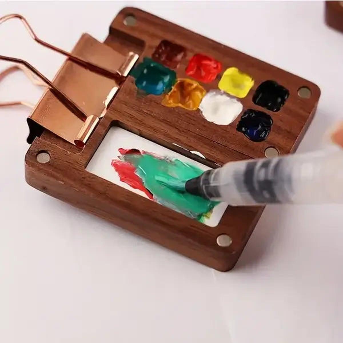 Compact Portable Watercolor Set With 24 Colors And Mini Brush
