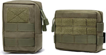 Compact Tactical Utility Pouch With MOLLE System And Zippered Compartments