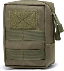 Compact Tactical Utility Pouch With MOLLE System And Zippered Compartments