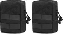 Compact Tactical Utility Pouch With MOLLE System And Zippered Compartments