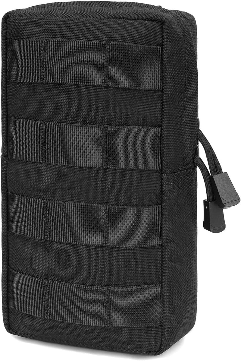 Compact Tactical Utility Pouch With MOLLE System And Zippered Compartments