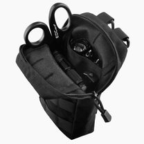 Compact Tactical Utility Pouch With MOLLE System And Zippered Compartments