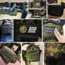 Compact Tactical Utility Pouch With MOLLE System And Zippered Compartments