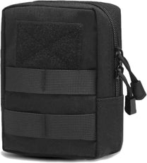 Compact Tactical Utility Pouch With MOLLE System And Zippered Compartments