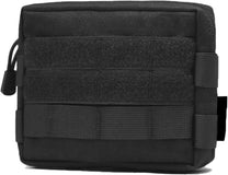 Compact Tactical Utility Pouch With MOLLE System And Zippered Compartments