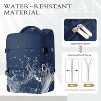 Compact Travel Backpack With Laptop Compartment And Anti-Theft Features