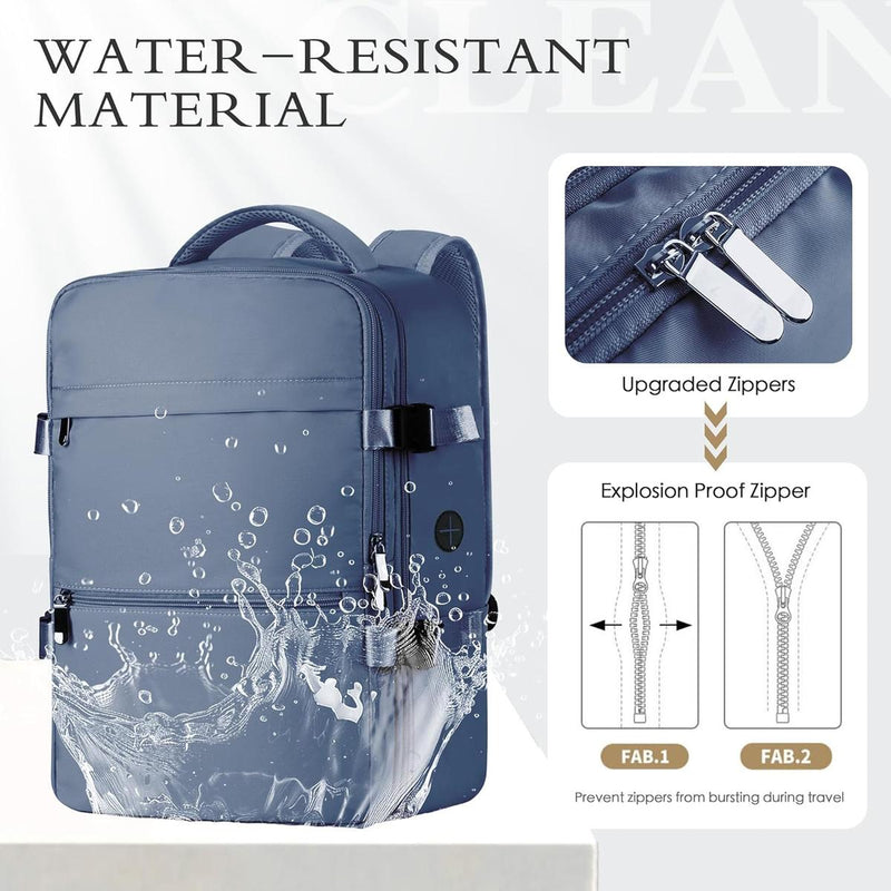 Compact Travel Backpack With Laptop Compartment And Anti-Theft Features