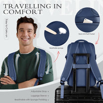 Compact Travel Backpack With Laptop Compartment And Anti-Theft Features