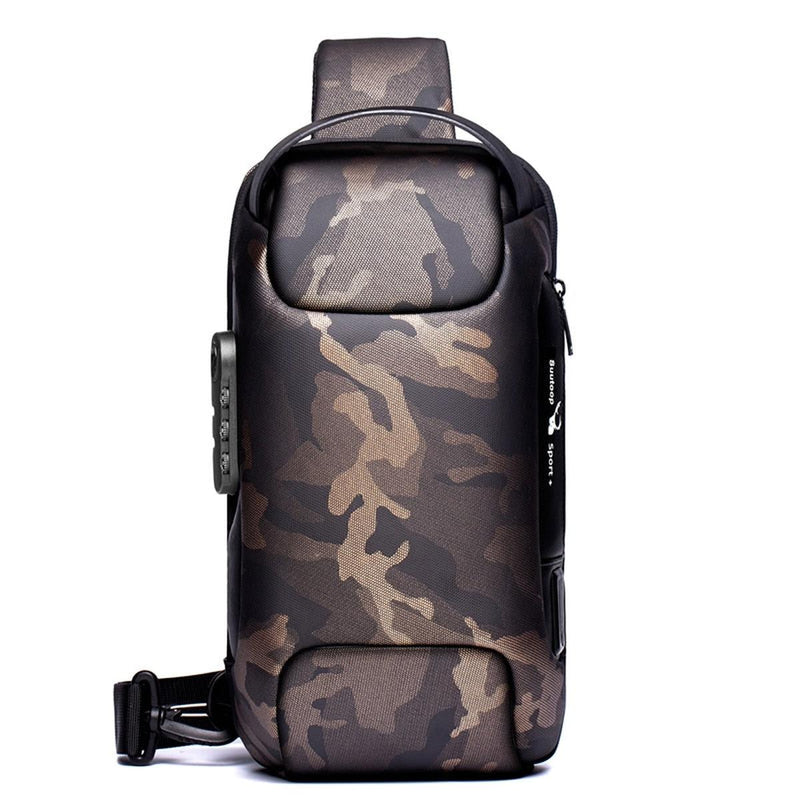 Compact Waterproof Messenger Bag For Men With Theft Protection And USB Charging