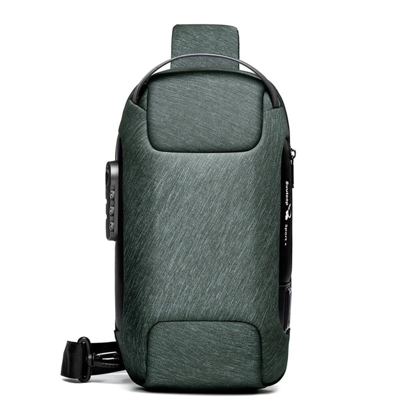 Compact Waterproof Messenger Bag For Men With Theft Protection And USB Charging
