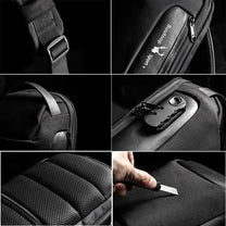 Compact Waterproof Messenger Bag For Men With Theft Protection And USB Charging