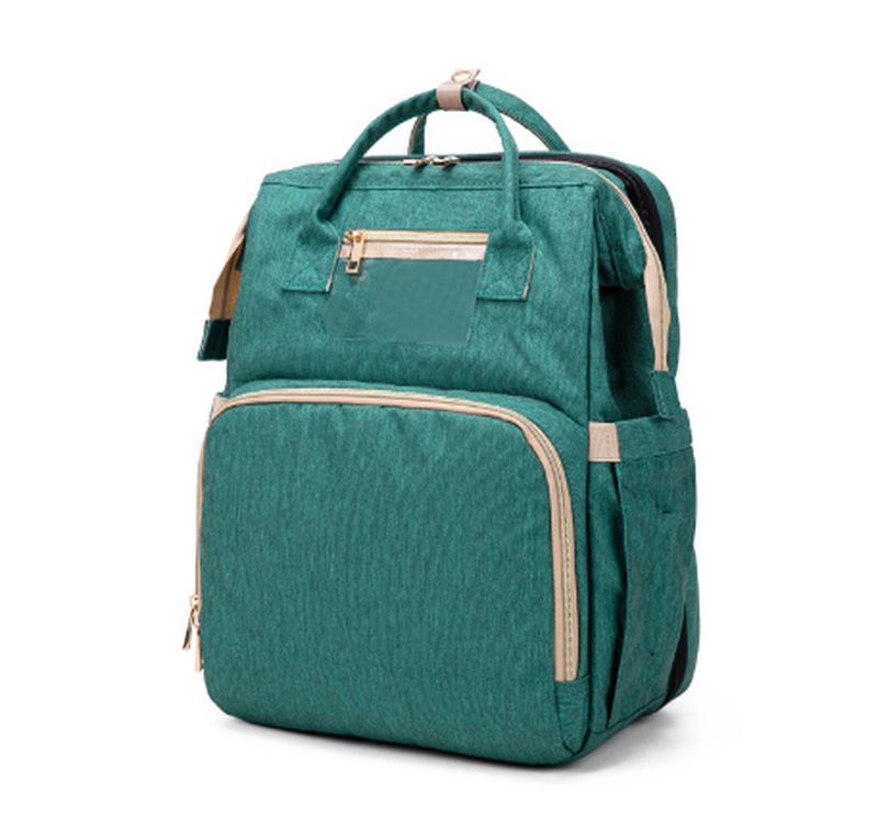 Convertible Baby Changing Backpack With Foldable Crib – Waterproof Multi-Pocket Design