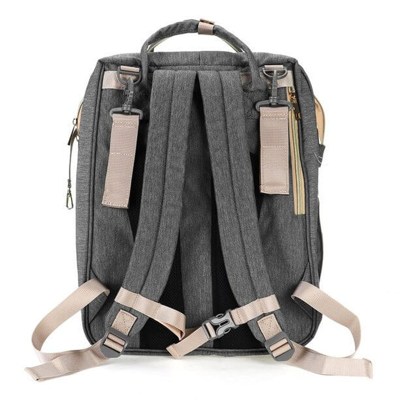 Convertible Baby Changing Backpack With Foldable Crib – Waterproof Multi-Pocket Design