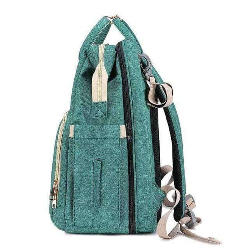 Convertible Baby Changing Backpack With Foldable Crib – Waterproof Multi-Pocket Design