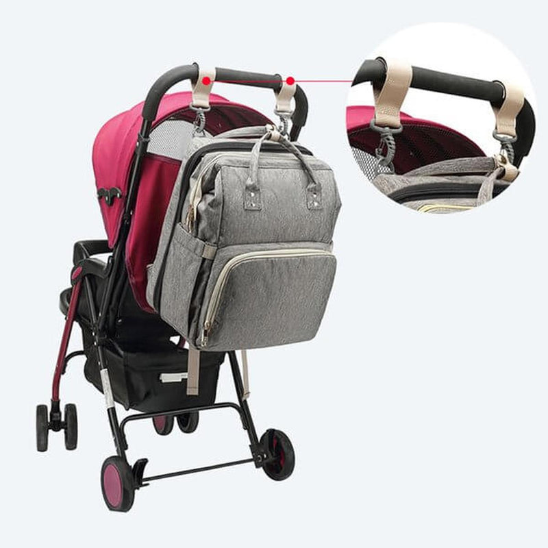 Convertible Baby Changing Backpack With Foldable Crib – Waterproof Multi-Pocket Design